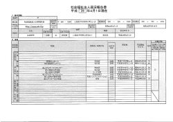 社会福祉法人現況報告書 - 社会福祉法人 和告福祉会