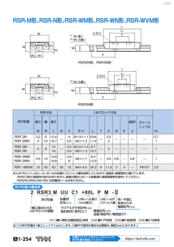 RSR-M形、RSR-N形、RSR-WM形、RSR-WN形、RSR-WVM形