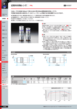 近紫外対物レンズ