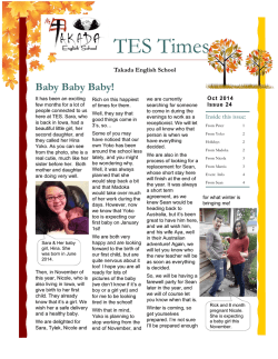 TES Newsletter Vol.24 Oct, 2014