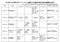 JBDF2015年競技会予定