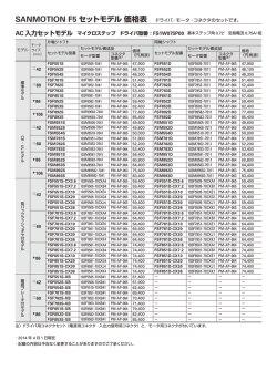 SANMOTION F5 セットモデル価格表