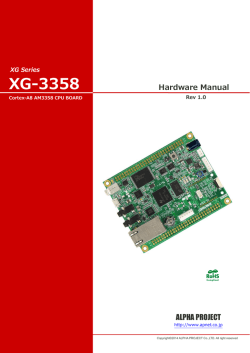 XG-3358 ハードウェアマニュアル
