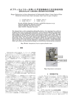 オプティカルフローを用いた不定形物体の三次元形状判別