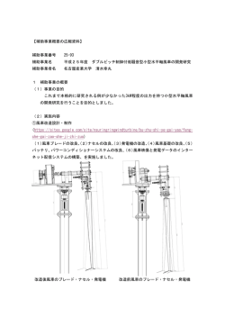 ダブルピッチ制御付低騒音型小型水平軸風車の開発研究