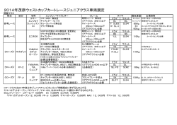 2014年茂原ウェストカップカートレースジュニアクラス車両規定