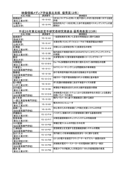 優秀発表賞受賞者(pdf)