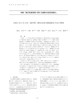 全球における大気－海洋間二酸化炭素交換量推定手法の開発