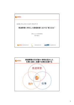 発達障害に特化した職場実習における“見える化”（PDF:569KB）