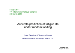 σ - FATIGUE 2014