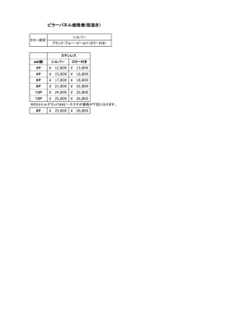 ピラーパネル価格表(税抜き）