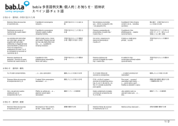 多言語例文集: 個人的 | お知らせ・招待状 (スペイン語