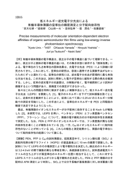 3B05 低エネルギー逆光電子分光法による 有機半導体薄膜の空準位の