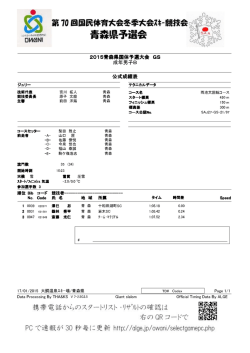 2015青森県国体予選大会 GS 成年男子B 公式