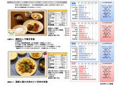 日替わり：鶏肉のしそ焼き定食 週替わり：蓮根と鶏ひき肉