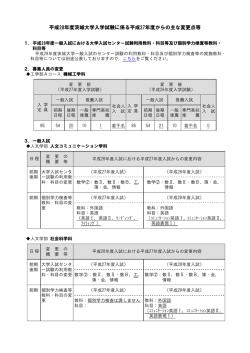 平成28年度茨城大学入学試験について