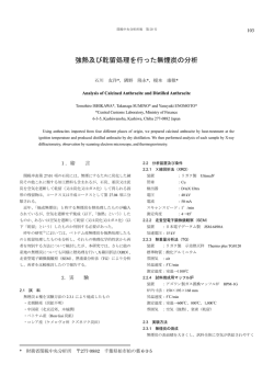 強熱及び乾留処理を行った無煙炭の分析