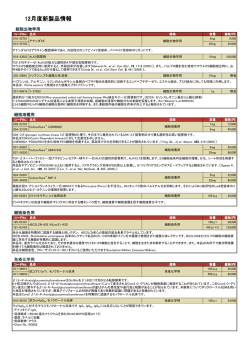 2014年12月新製品情報