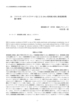 20. クロマチンポリユビキチン化による DNA 相同組み換え修復調節機 構
