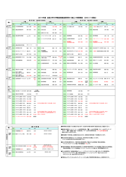 2014年度 法政大学大学院政策創造研究科＜修士＞時間割表 (2015/1