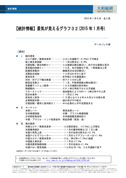 【統計情報】景気が見えるグラフ32(2015 年 1 月号)