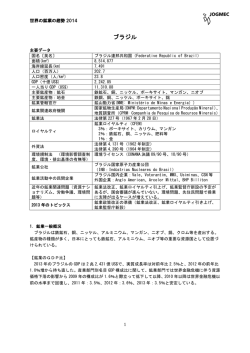 ブラジル - JOGMEC 独立行政法人石油天然ガス・金属鉱物資源機構