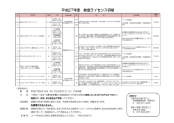 2015年救急ライセンス案内 - 公益社団法人 茨城県看護協会