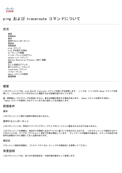 ping および traceroute コマンドについて