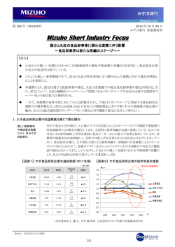 食品卸業界は新たな再編のステージへ—(PDF/674KB)