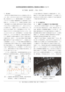 短時間多量降雪時の積雪特性と雪崩発生の関係について 松下拓樹