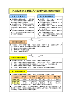 苫小牧市第4期障がい福祉計画の素案の概要