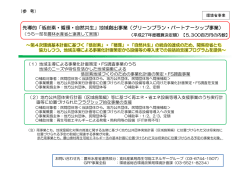 先導的「低炭素・循環・自然共生」地域創出事業（グリーン