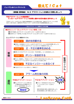 Cat6 アプリケーションを効率よく管理しましょう