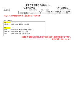 2015年01月10日 古道テニスコート予約状況