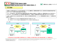 平成27年度税制改正解説 外国子会社配当益金不算入制度の見直し①