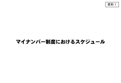 マイナンバー制度におけるスケジュール