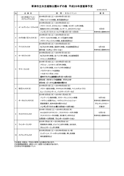 草津市立水生植物公園みずの森 平成26年度催事予定