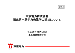 東京電力株式会社 福島第一原子力発電所の現状について