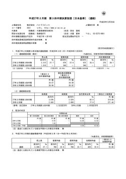 平成27年2月期 第3四半期決算短信〔日本基準〕（連結）