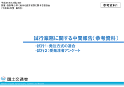 試行業務に関する中間報告（参考資料）