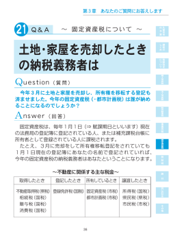 土地・家屋を売却したとき の納税義務者は