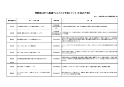 障害者に対する配慮マニュアルの作成状況について（PDF形式