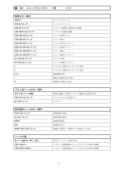 SAI ショートカットキー 一覧 v1.0