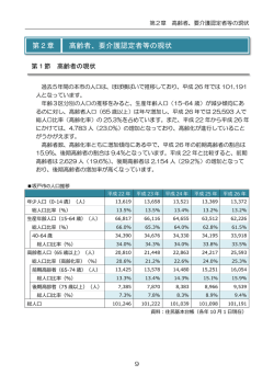 第2章 高齢者、要介護認定者等の現状