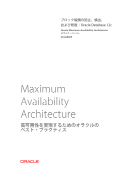 ブロック破損の防止、検出、および修復：Oracle Database 12c