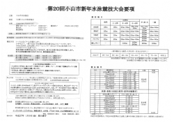 第20回小山市新年水泳競技大会要項