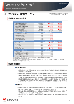 ウィークリー・レポート 2015年1月19日 [274KB]