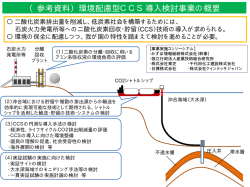 （参考資料）環境配慮型CCS導入検討事業の概要 [PDF 30 KB]