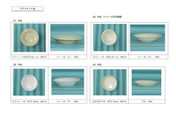 （1）大皿 ①クリーム色(直径 23cm）400 枚 カレー皿（大） 側面 （2）中皿