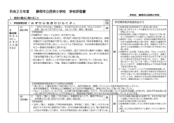 平成25年度 静岡市立西奈小学校 学校評価書